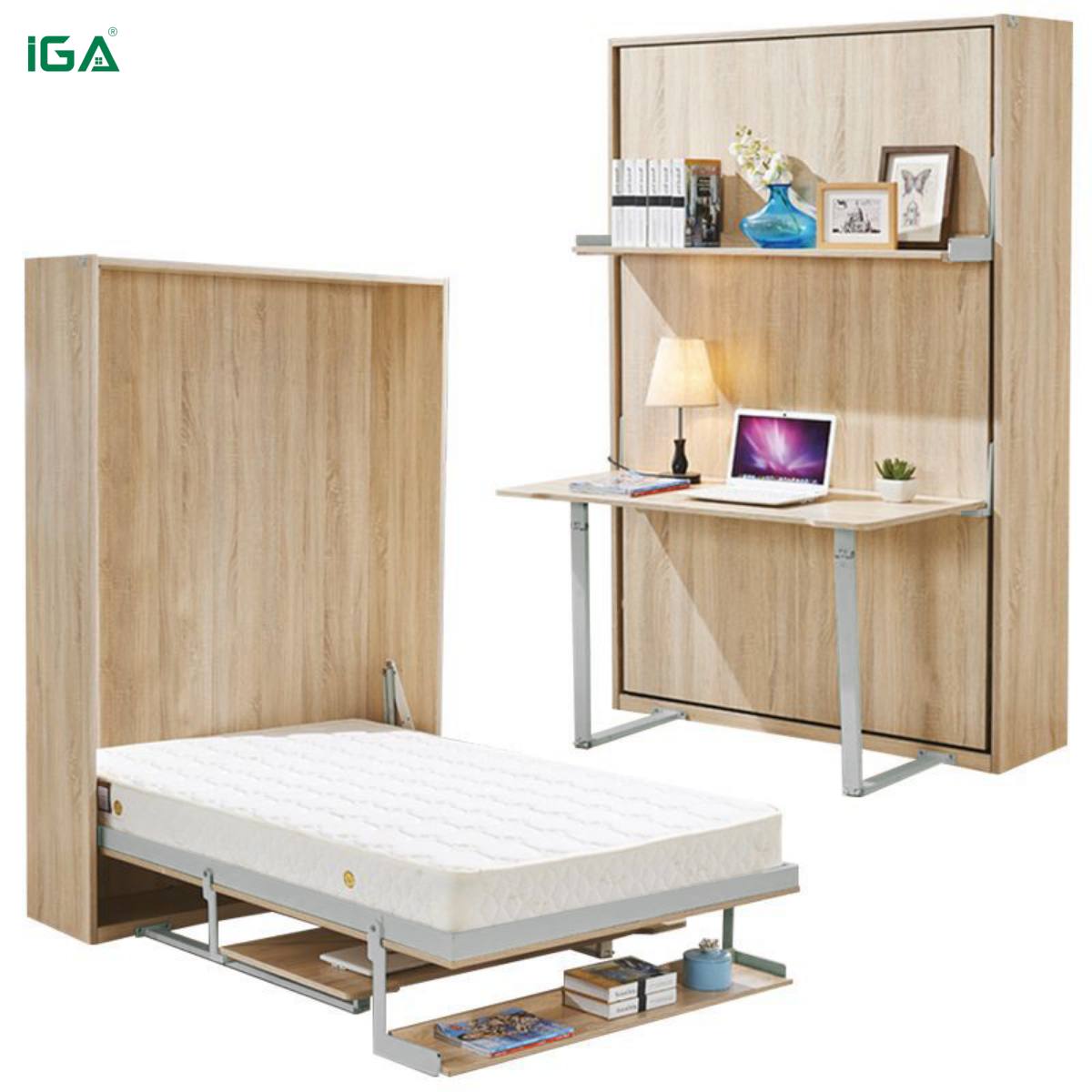 Giường thông minh 2 trong 1 vừa làm bàn học, bàn làm việc - GP306