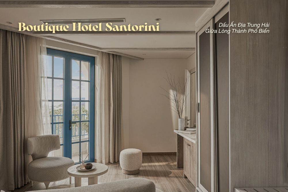 NovaWorld Phan Thiết: Tuyệt Tác Thiết Kế Kiến Trúc & Nội Thất Khách Sạn Boutique Santorini – Dấu Ấn Địa Trung Hải Giữa Lòng Thành Phố Biển| Galaxycons