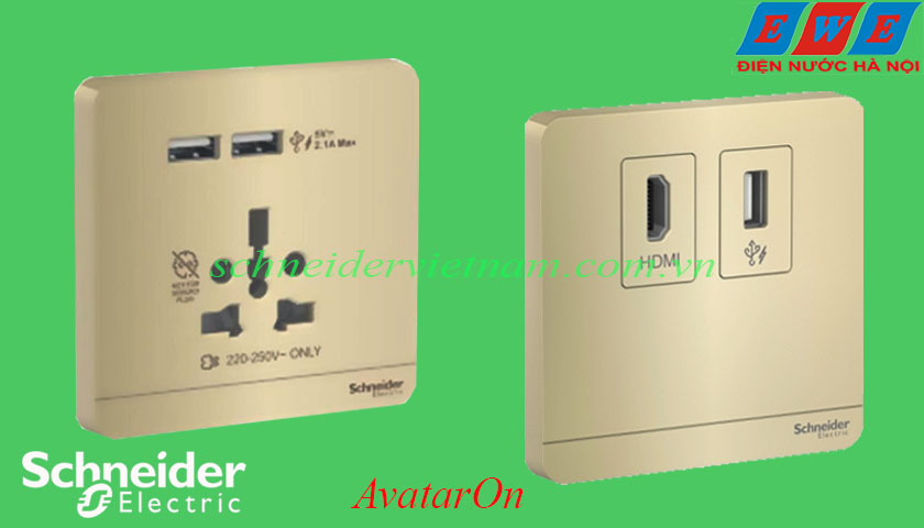 Ổ cắm đa năng + USB AvatarOn tiện lợi