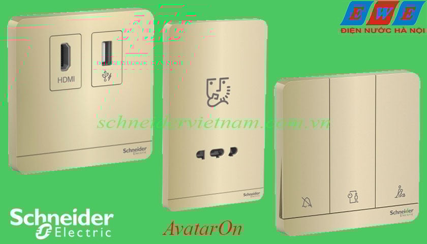 Công tắc ổ cắm AvatarOn Schneider cao cấp