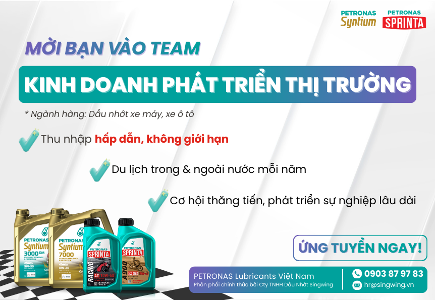 [GẤP] TUYỂN DỤNG CHUYÊN VIÊN KINH DOANH PHÁT TRIỂN THỊ TRƯỜNG