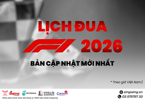 LỊCH TRÌNH THI ĐẤU F1 2026 (BẢN CẬP NHẬT MỚI NHẤT)