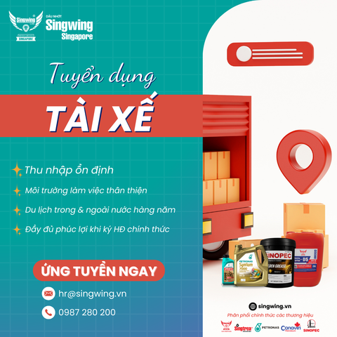 TUYỂN DỤNG TÀI XẾ – THU NHẬP HẤP DẪN