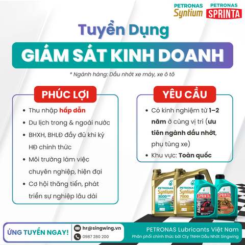 [GẤP] TUYỂN DỤNG GIÁM SÁT KINH DOANH