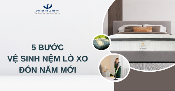 5 BƯỚC VỆ SINH NỆM LÒ XO ĐÓN NĂM MỚI