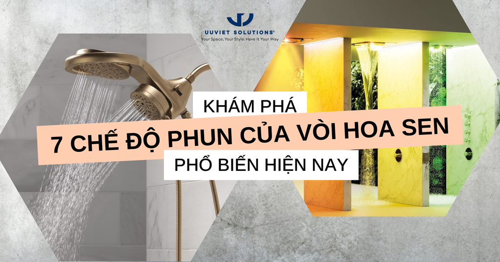 KHÁM PHÁ 7 CHẾ ĐỘ PHUN CỦA VÒI HOA SEN PHỔ BIẾN HIỆN NAY