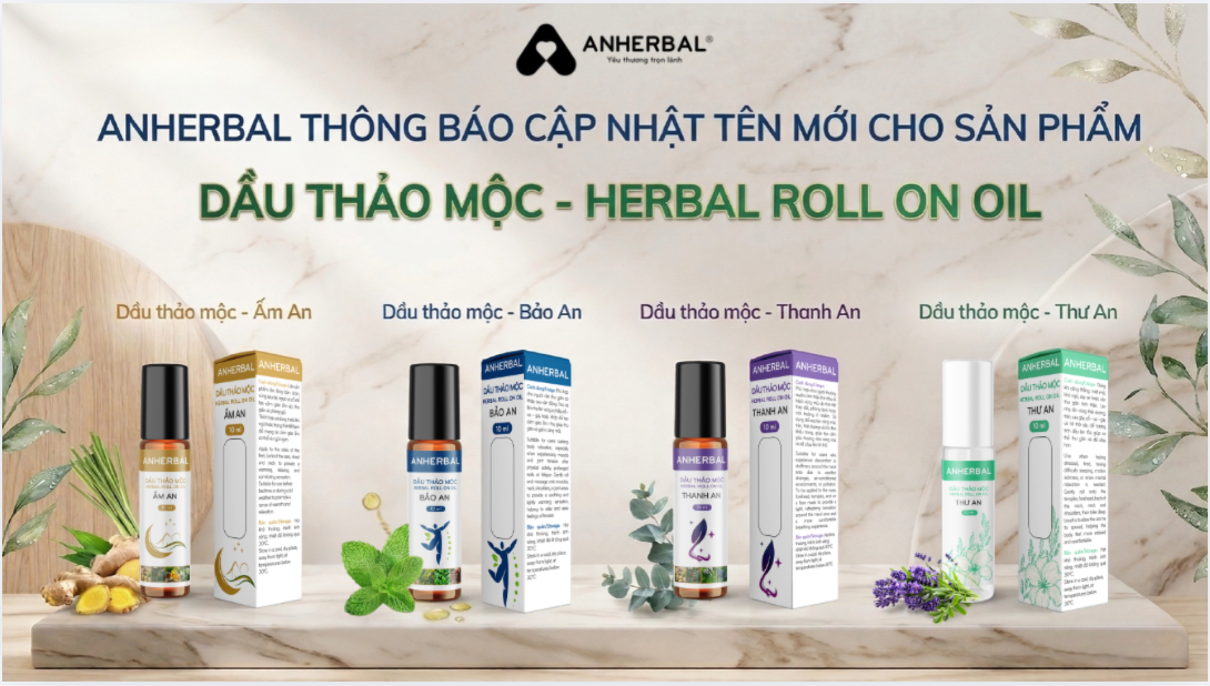 ANHERBAL thông báo cập nhật tên mới cho sản phẩm Dầu thảo mộc