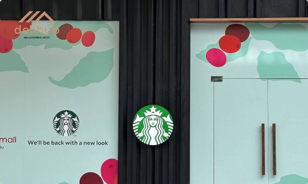 Sơn hiệu ứng ngành F&B:Dự án Starbuck Vạn Hạnh Mall