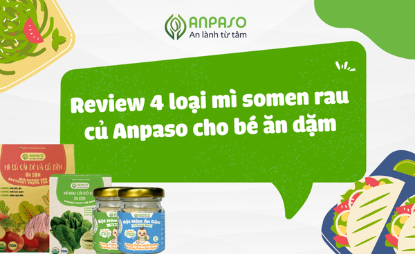 Review 4 loại mì somen rau củ Anpaso cho bé ăn dặm