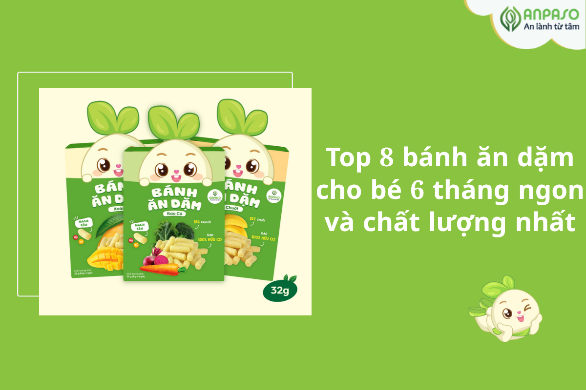 Top 8 bánh ăn dặm cho bé 6 tháng ngon và chất lượng nhất