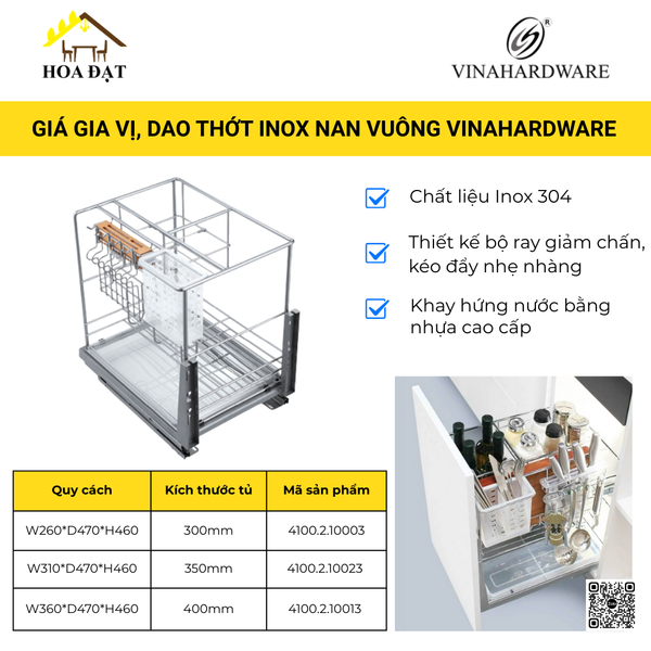 Giá dao thớt gia vị đa năng - Mã 4100.2.10003
