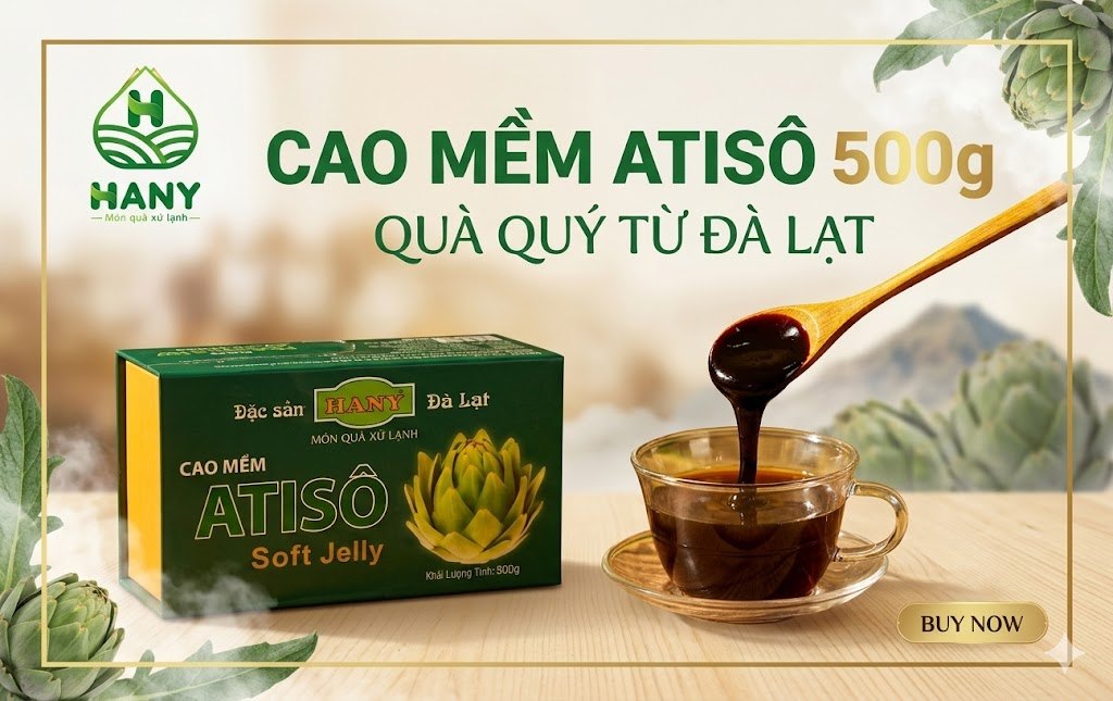 Cao Mềm Atiso Hany 500g | 100% Nguyên Chất Lá Atiso Đà Lạt