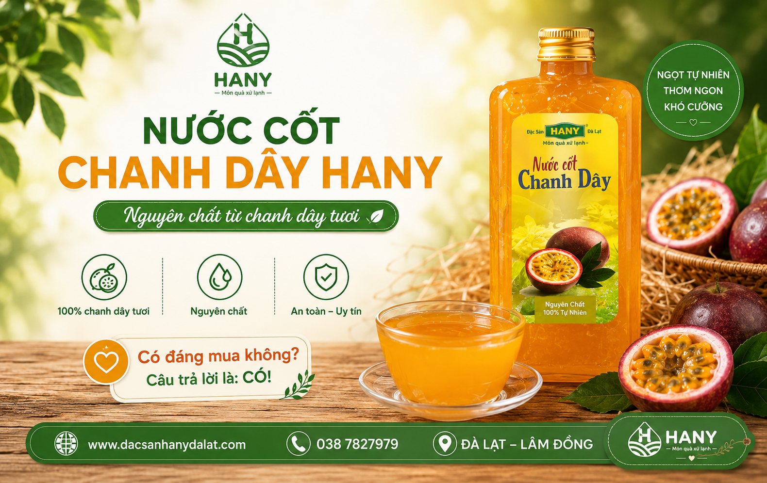 Nước Cốt Chanh Dây Hany Có Nguyên Chất Không? Review Chuyên Sâu