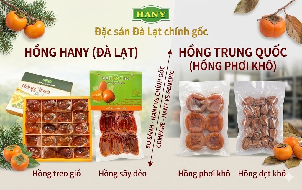 Hồng Đà Lạt vs hồng Trung Quốc: Cách phân biệt và nên chọn loại nào?