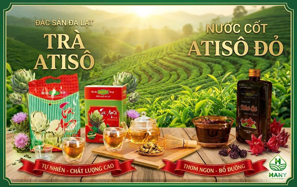 Nước cốt atiso đỏ & trà atiso Đà Lạt – Thanh nhiệt, giải độc