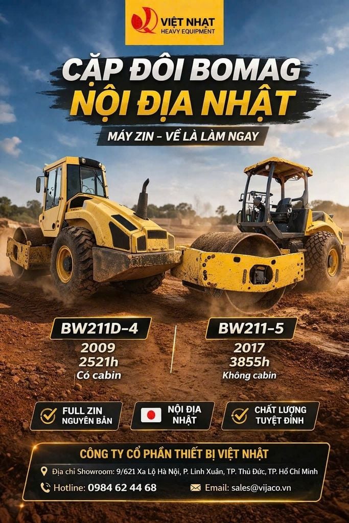 CẶP ĐÔI BOMAG NỘI ĐỊA NHẬT – MÁY ZIN VỀ LÀ LÀM NGAY!