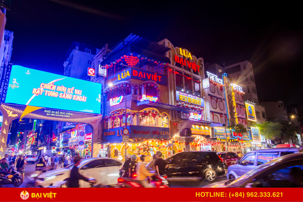 Lúa Đại Việt - Nhà Hàng Bùi Viện View Phố Tây Sôi Động Bật Nhất Sài Gòn - Mở Cửa 24/7