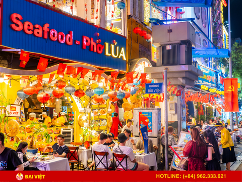 Nhà Hàng Hải Sản Bùi Viện Mở Cửa 24/7 - Đại Việt Restaurant - Địa Điểm Ăn Đêm Quận 1 Cực Đã