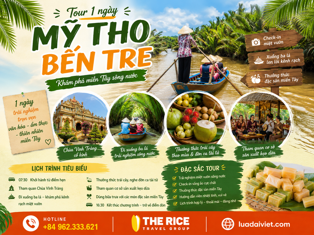 My Tho - Ben Tre Full Day Tour: Discover Mekong With The Rice Travel