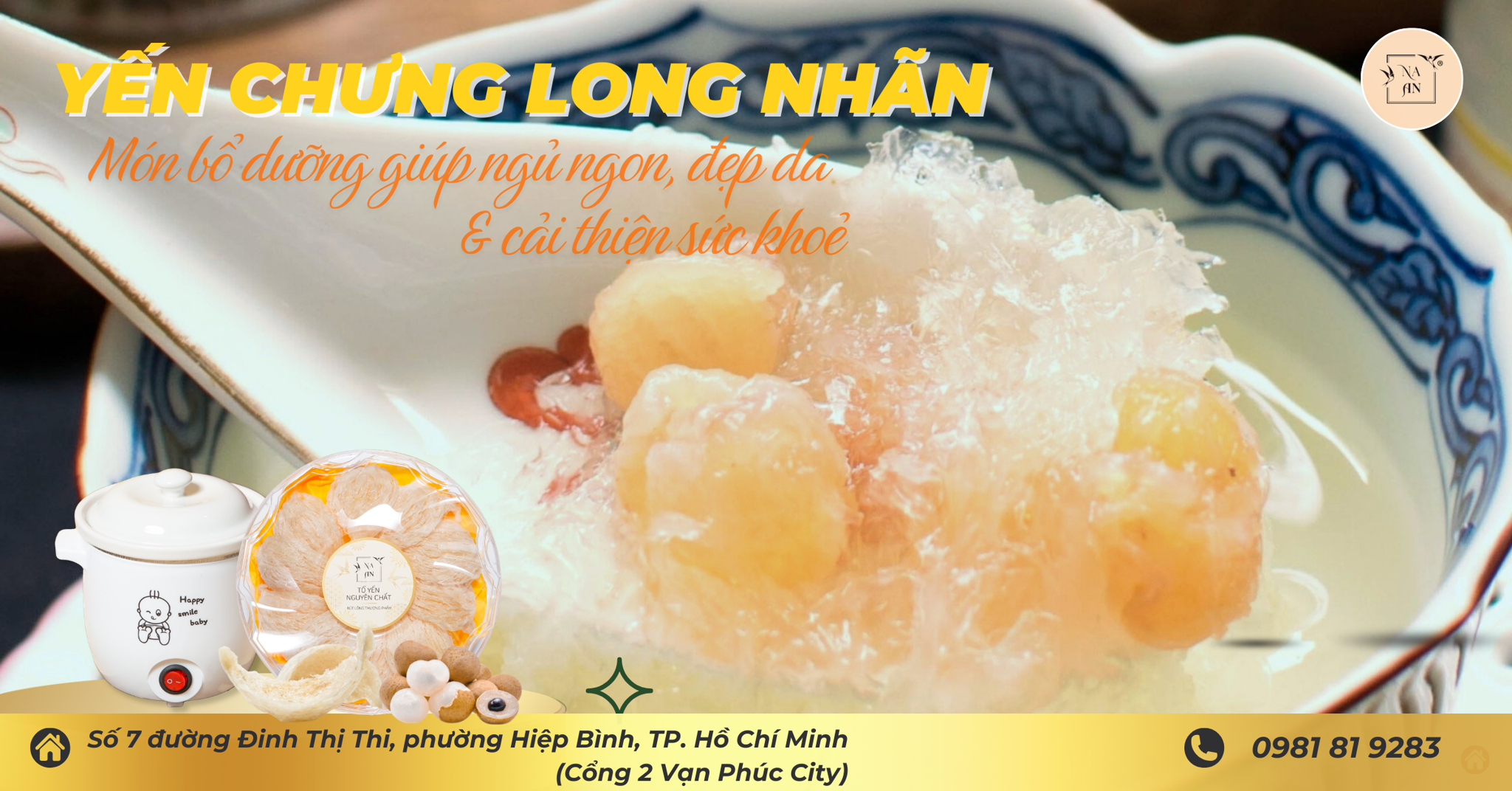 YẾN CHƯNG LONG NHÃN : MÓN NGON DỄ LÀM , HỖ TRỢ GIẤC NGỦ