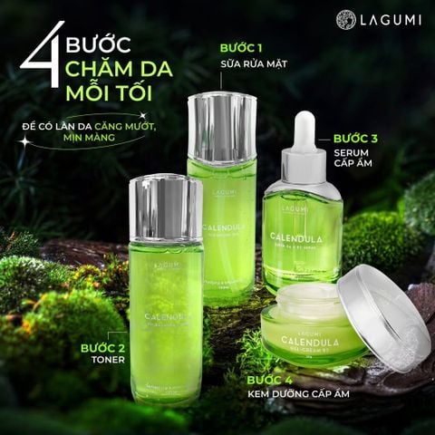 💆‍♀️ 4 Bước chăm sóc da mỗi tối để có làn da căng mướt, mịn màng cùng Lagumi