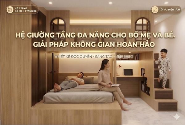 GIường tầng bố mẹ và bé
