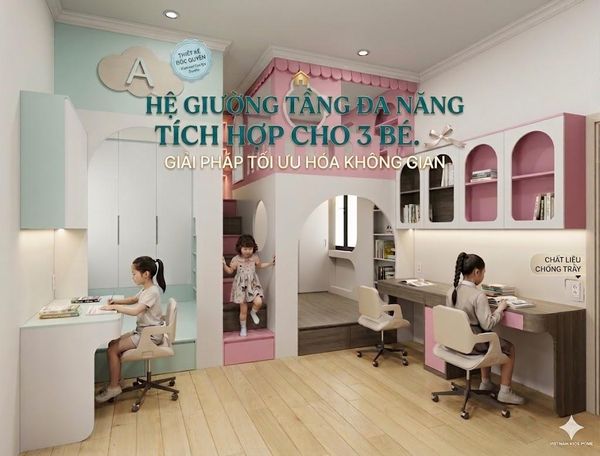 Giường tầng 3 bé