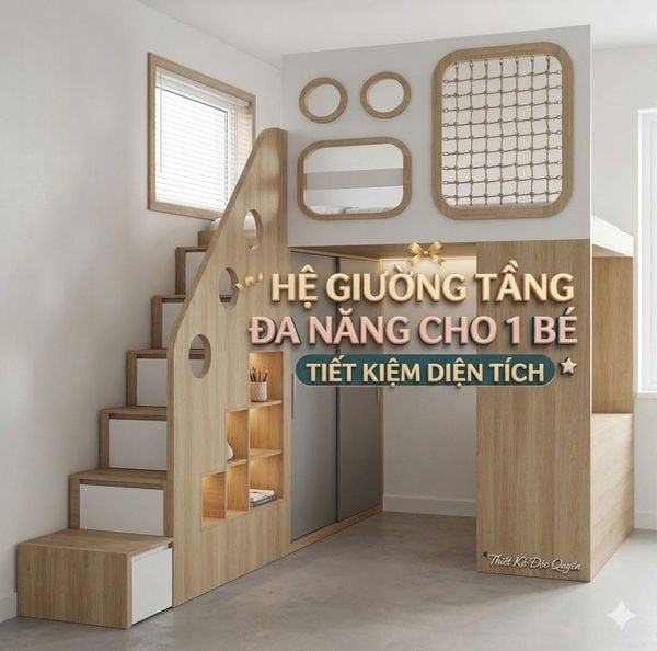 Giường tầng 1 bé