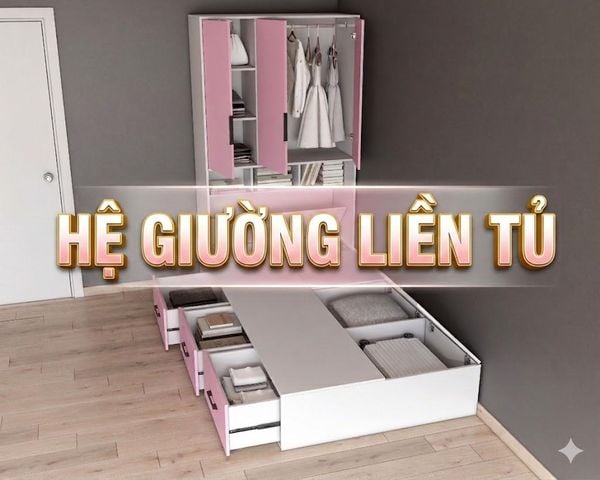 Hệ tủ liền giường