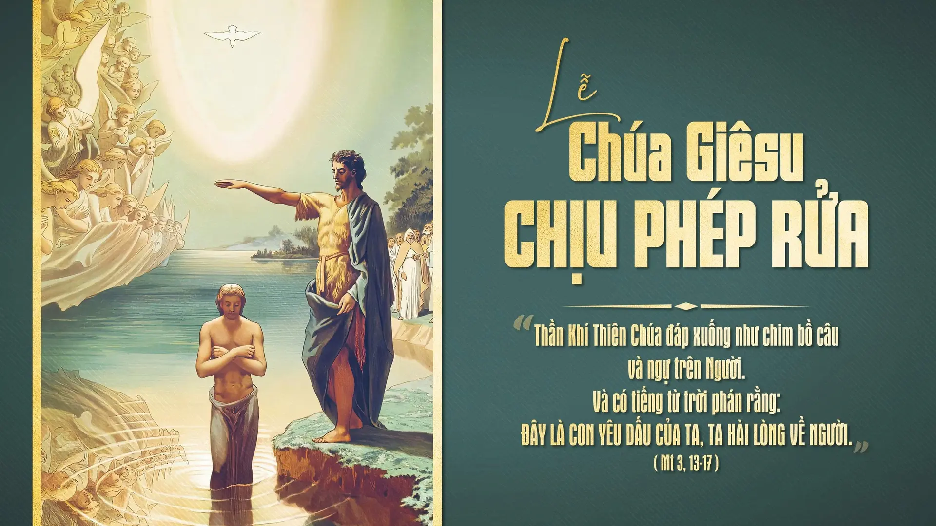 Suy Niệm Tin Mừng Chúa Nhật Lễ Chúa Giêsu Chịu Phép Rửa - Năm A