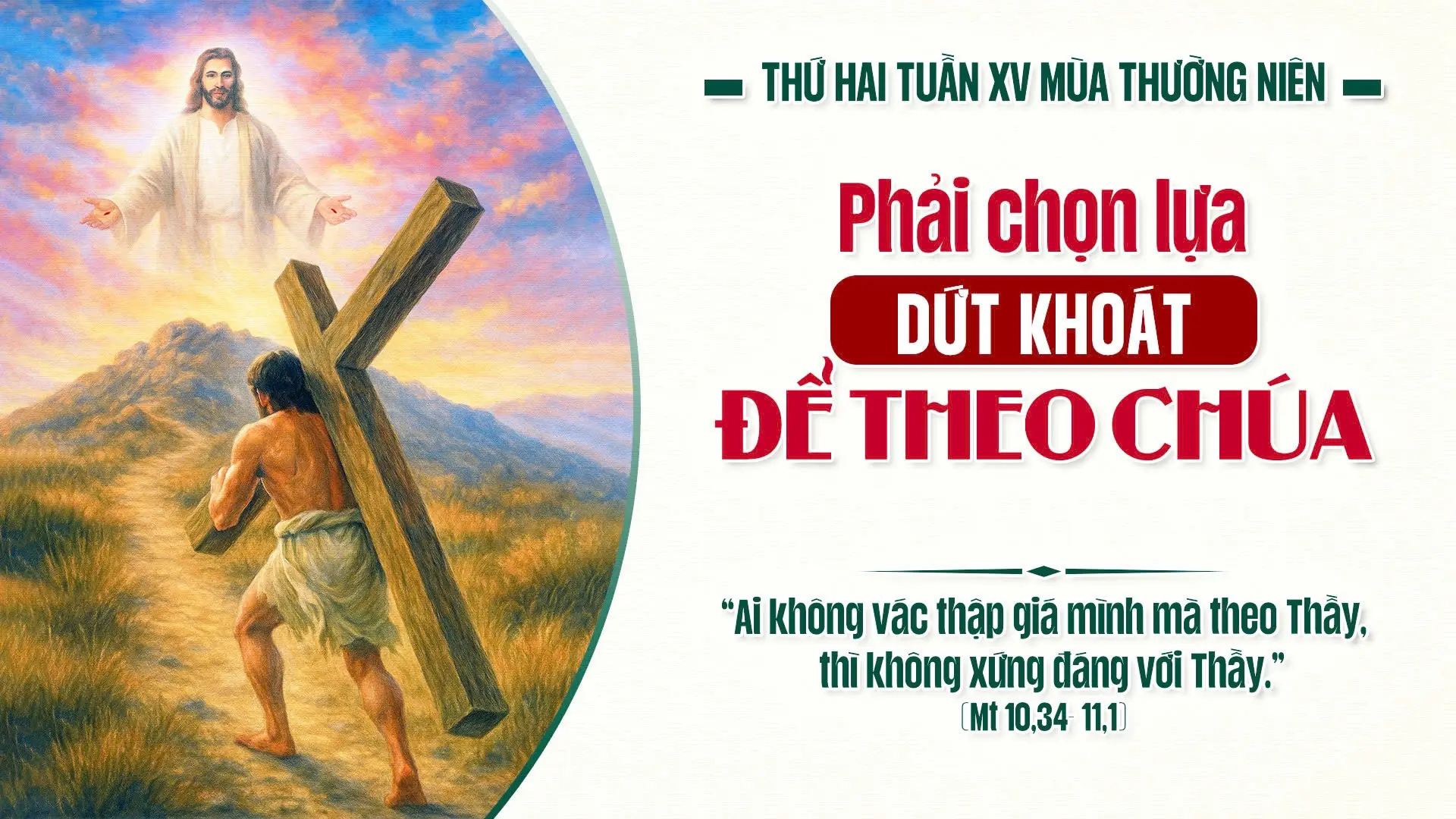 Suy Niệm Lời Chúa Thứ Hai Sau Chúa Nhật Tuần XV Mùa Thường Niên
