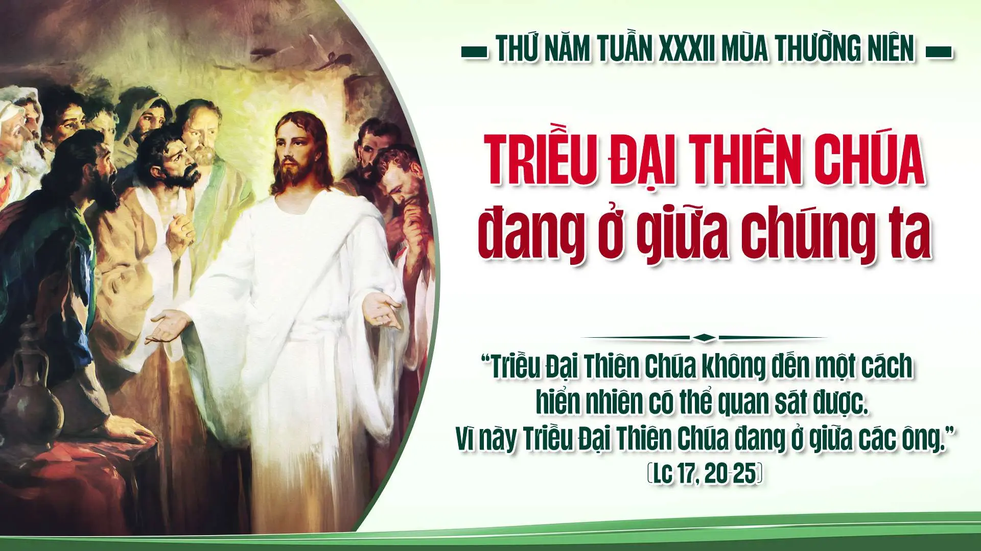 Suy Niệm Lời Chúa Thứ Năm Tuần XXXII Thường Niên Năm C