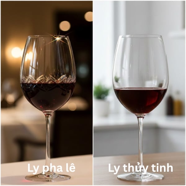 Ly rượu vang pha lê và ly thủy tinh thông thường khác nhau như thế nào? Những lời khuyên cần thiết khi chọn ly rượu vang