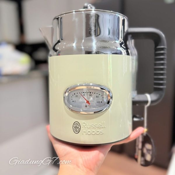Ấm siêu tốc Russell Hobbs Retro Bề mặt được làm bằng thép không gỉ sơn mài chất lượng cao