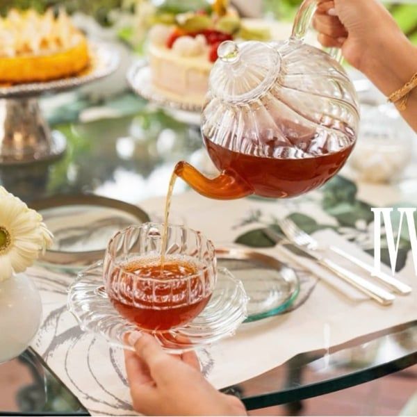 Ấm trà cà phê IVV Sahara 1.25L có nắp thủy tinh borosilicate và bộ lọc