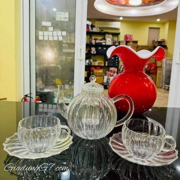 Ấm trà cà phê IVV Sahara 1.25L có nắp thủy tinh borosilicate và bộ lọc