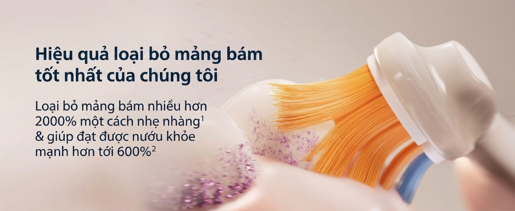 Bàn chải đánh răng điện Philips Sonicare 7300 với 3 đầu bàn chải, màu trắng | Loại bỏ mảng bám nhiều hơn 2000%