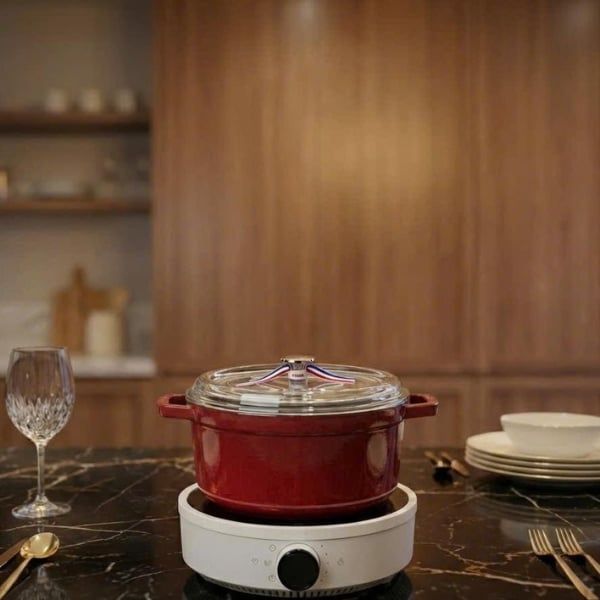 Bếp từ đơn Zwilling 26cm 2000W kèm nồi lẩu Staub 24cm