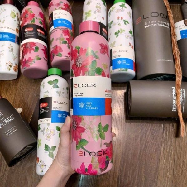 Bình giữ nhiệt 2Lock Korea 1 lít Dung tích: 1L - Ruột inox 316 dùng trong y tế, an toàn cho sức khoẻ Giữ được lạnh 12 tiếng, giữ nóng 8 tiếng