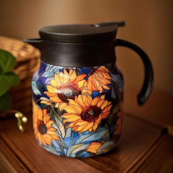 Bình giữ nhiệt kèm lõi lọc trà inox 316 800ml hoa hướng dương Lý tưởng cho những khoảnh khắc trà tuyệt vời