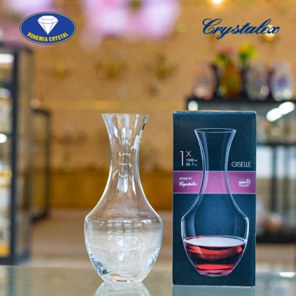 Bình thở rượu vang pha lê Bohemia 1500ml 31B24 Thiết kế tinh tế, tối ưu hương vị rượu vang