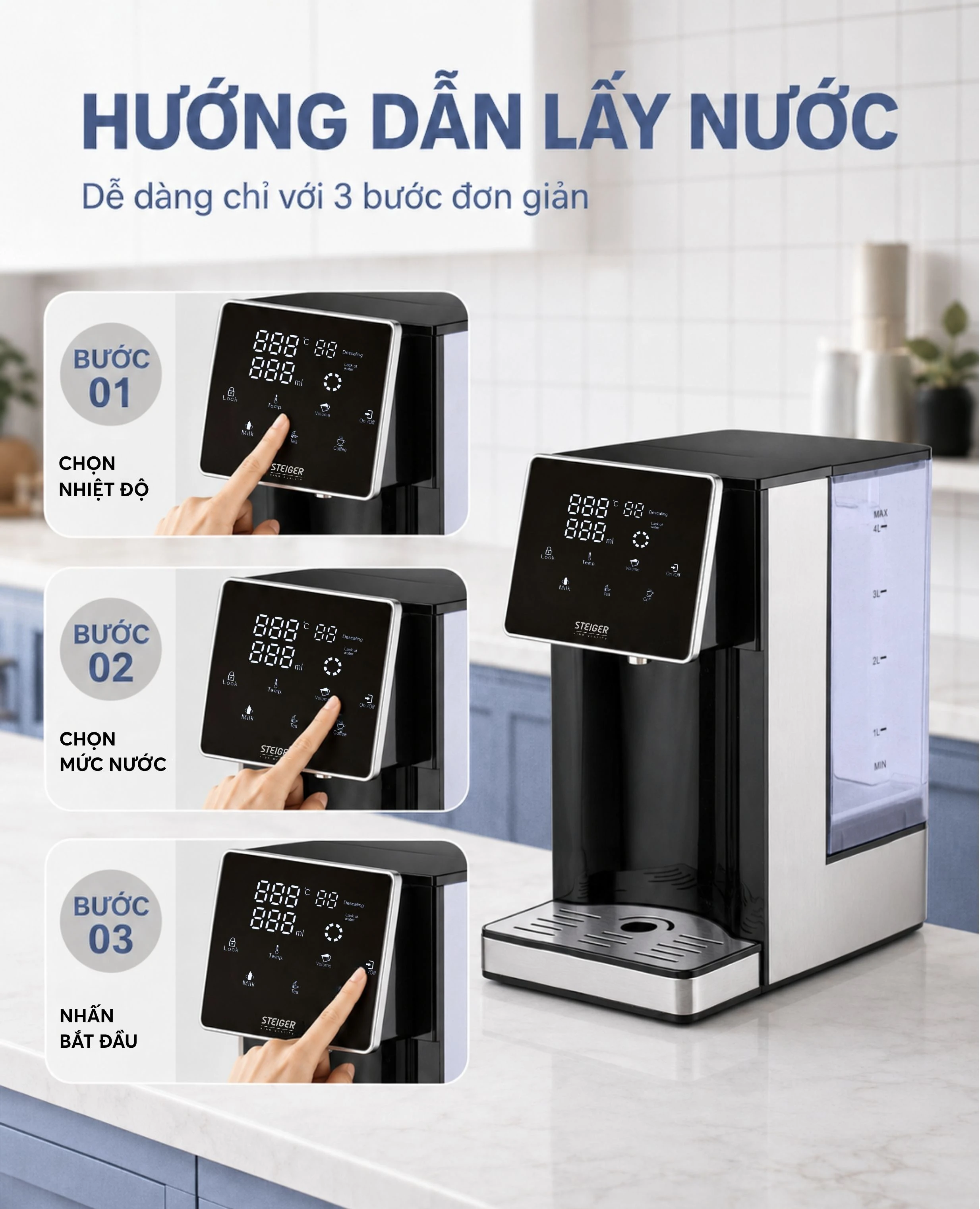 Bình thủy điện Steiger STG400-H