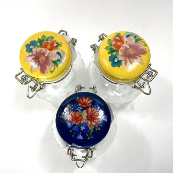 Bộ 3 Hũ Thủy Tinh Nắp Gốm Sứ The Pioneer Woman Dễ Dàng Vệ Sinh