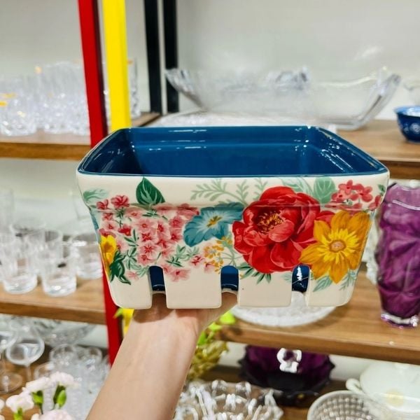 Bộ 3 rổ sứ The Pioneer Woman Fancy Flourish Tính Tiện Ích và Tinh Tế Trong Thiết Kế
