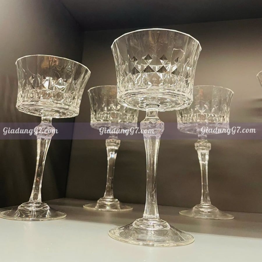 Bộ 4 ly Champagne Cocktail Lady Diamond Được chế tác từ chất liệu Kwarx