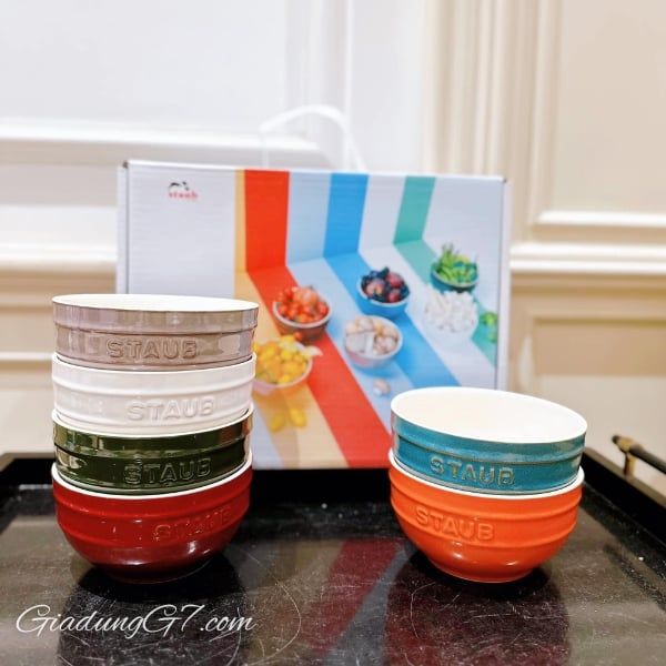 Bộ 6 bát cơm cầu vồng Staub 14cm An toàn khi sử dụng trong &nbsp;lò nướng, lò vi sóng hay máy rửa bát