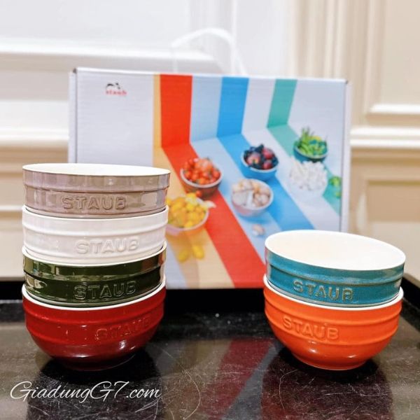 Bộ 6 bát cơm cầu vồng Staub 14cm An toàn khi sử dụng trong &nbsp;lò nướng, lò vi sóng hay máy rửa bát