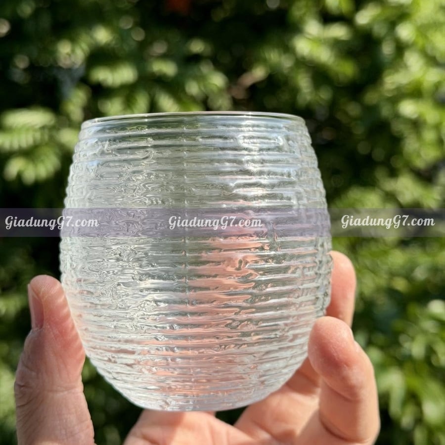 Bộ 6 cốc IVV Clear Multicolors 250ml Được làm thủ công ở Ý từ thủy tinh thổi miệng
