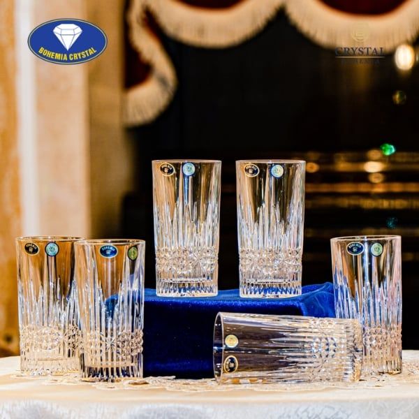 Bộ 6 cốc pha lê Bohemia Vibes 350ml được làm bằng thủy tinh pha lê không chì.