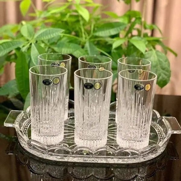 Bộ 6 cốc pha lê Bohemia Vibes 350ml chất liệu không chì để mang lại khả năng chống sốc